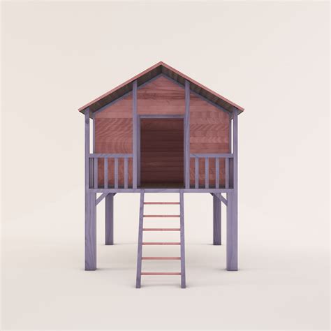 Wooden Playhouse Stilts Using 3d Model