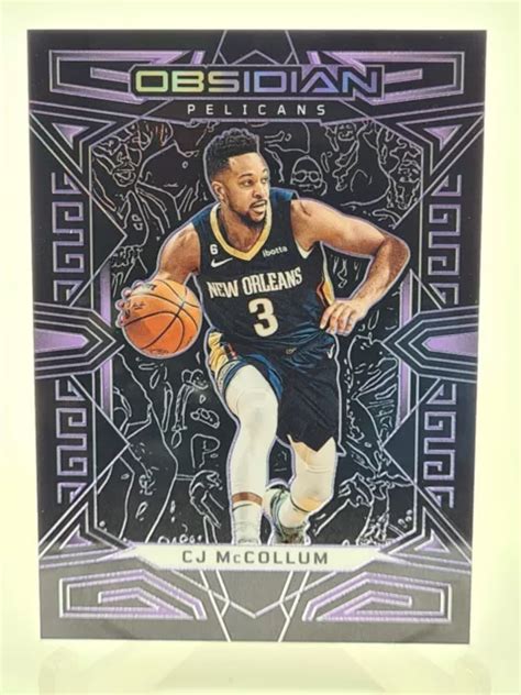 CJ MCCOLLUM 2022 23 Panini Obsidian Purple Electric Etch 68 99 NO