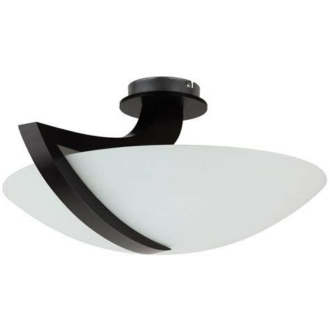 Keter Lighting Plafonnier Semi Encastr Vinci Bowl Noir Cm X E