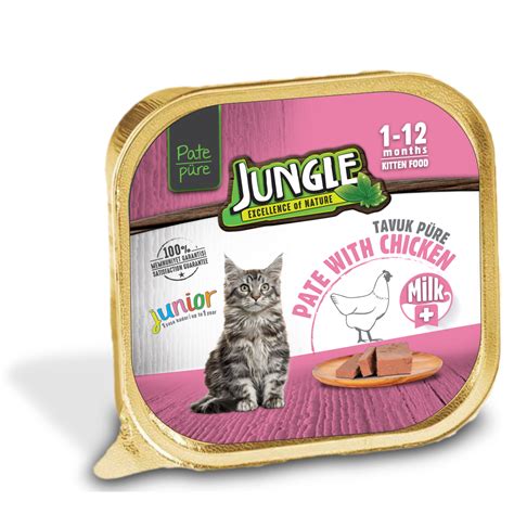 Jungle Yavru Kedi Sütlü Tavuklu Pate 100g Jungle Pet Food