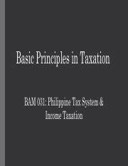 BAM 031 Module 16 Pdf Basic Principles In Taxation BAM 031