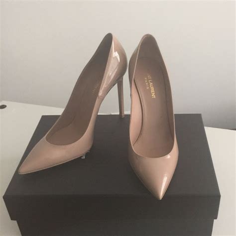 YSL Nude Anja 105 Size 39 Women Shoes Heels Saint Laurent