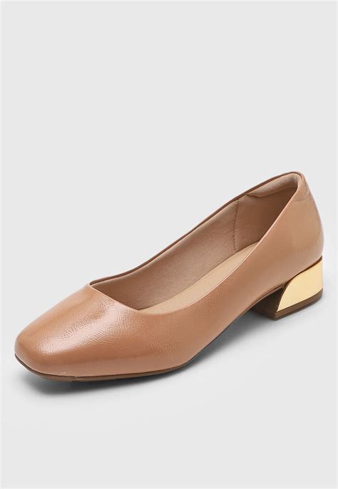 Scarpin Modare Salto Cromado Nude Compre Agora Dafiti Brasil