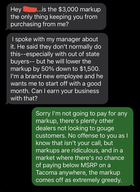Dealer markups are ridiculous, I was told “all dealers in the area are