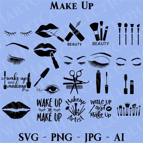 20 Make Up Svg Png Ai Commercial Use Beauty Svg Eyelash Svg