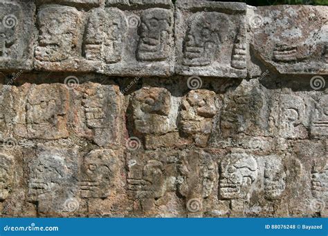 The Tzompantli Or Skull Platform Plataforma De Los Craneos Chichen