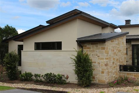 Limestone Wall Cladding Contemporary Exterior Austin By