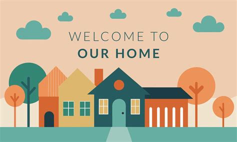 Welcome To Our Home Illustration 43324200 Vector Art At Vecteezy
