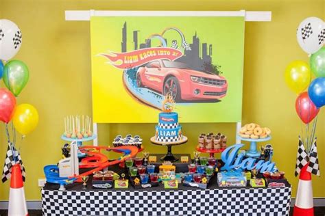 Kara S Party Ideas Hot Wheels Car Birthday Party Kara S Party Ideas
