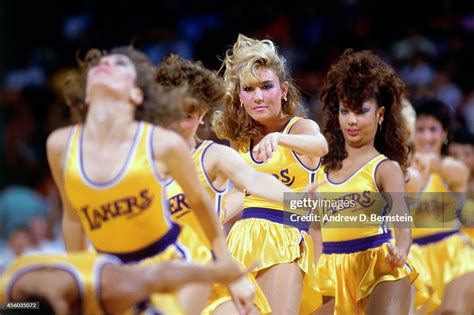 Members Of The Los Angeles Lakers Laker Girls Perform During A Game