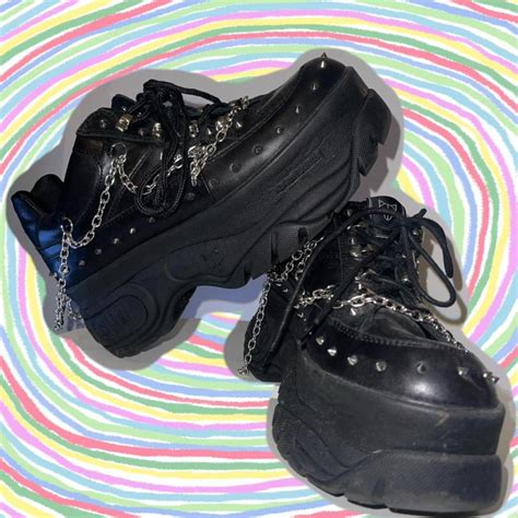 Naked Wolfe Black Leather Stud Boots Trainers Depop