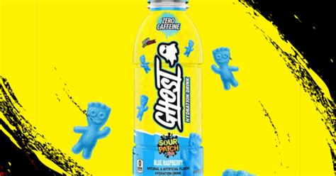 GHOST Hydration RTD Blue Raspberry Sour Patch Kid Collab!