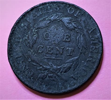 1817 Coronet Head Large Cent N 7 Wcounterstamp Ebay