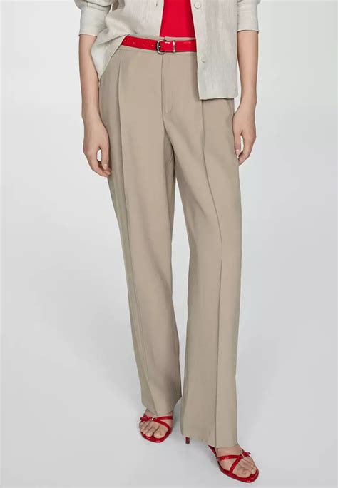 Jual Mango Pleat Straight Trousers Original Zalora Indonesia