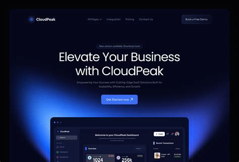 CloudPeak: Free SaaS Website Template by Framerbite — Framer Marketplace