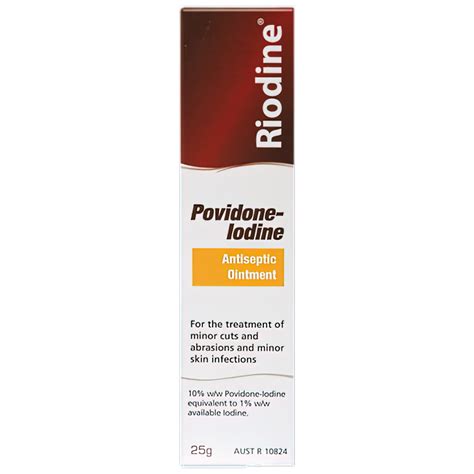 Riodine Povidone Iodine Ointment 25g Tube Australian Medical Solutions