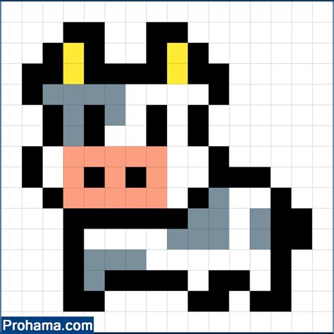 Cow Pixel Art 16x16 Pixel Art Simple Pixel Art
