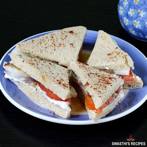 Tomato Cucumber Sandwich Recipe Swasthi S Recipes