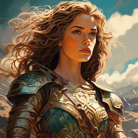 Celtic Warrior Princess Clipart With Fantasy Background 45 High Quality