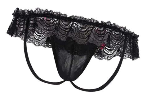 Mens Femboy See Through Lace Lingerie Set Bra And Panties Etsy