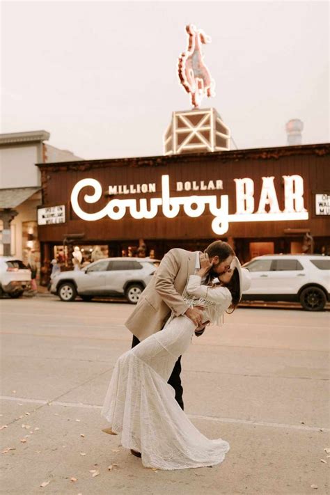 Million Dollar Cowboy Bar Elopement Jackson Wyoming In