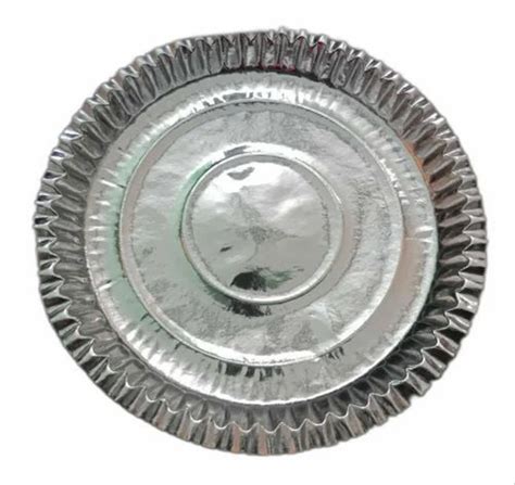 Inch Silver Laminated Paper Plate At Rs Piece Bari Id