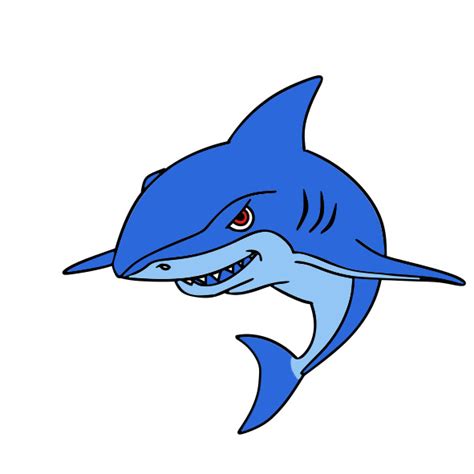Desenho De Um Tubarao - desenho-de-tubarao-passo10