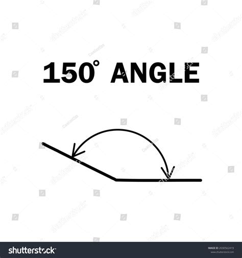 150 Degree Angle Geometric Mathematical Angle Stock Vector Royalty