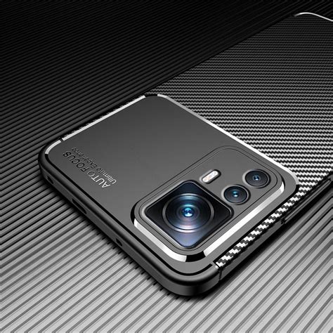 Чехол для Xiaomi 12 T Pro, мягкий силиконовый чехол из углеродного ...