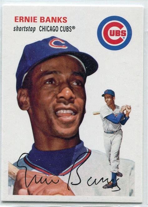 2013 Wrigley Field Giveaway Ernie Banks Card Chicago Cubs Baseball