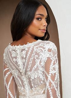 Azazie Yoki Diamond White Nude Mermaid Scoop Tulle Dress Azazie