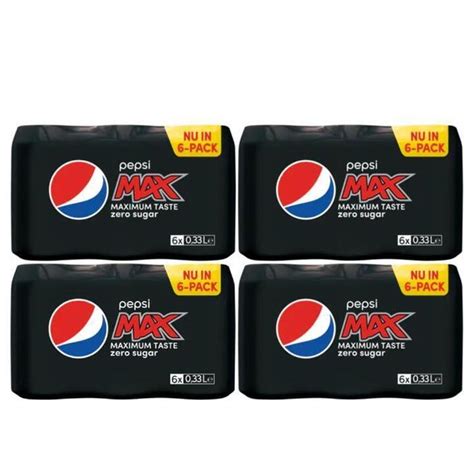 Pepsi Max Cola Blik 4 X 6 X 330ml 24 × 33cl