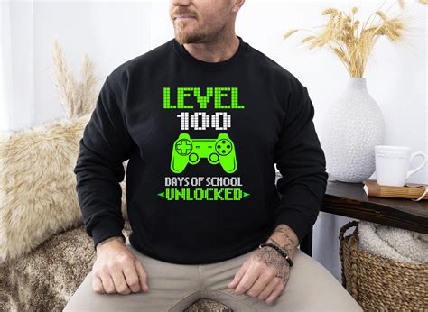 KiraKira Level 100 Days of School Unlocked, Gamer Teacher Shirt, Fun