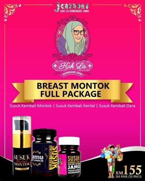 BREAST MONTOK FULL PACKAGE SET BY KAK LIS HOMEMADE JAMU Lazada