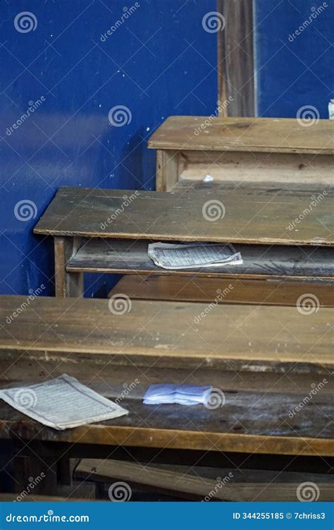 Simple School Desk In Africa Stock Image Image Of Wood School 344255185