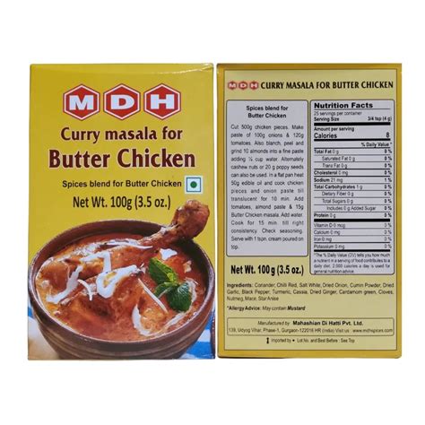 Mdh Seasoning Mix Butter Chicken Masala G Walmart