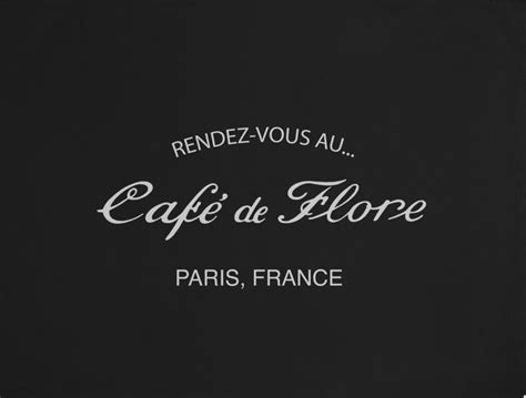 Cafe De Flore Paris Canvas Tote Bag Minimalist Aesthetic Parisian Cafe