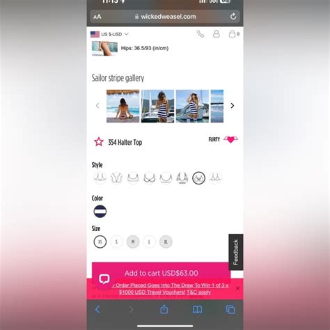 Wicked Weasel Swim Wicked Weasel 354 Halter Striped Bikini Top Poshmark