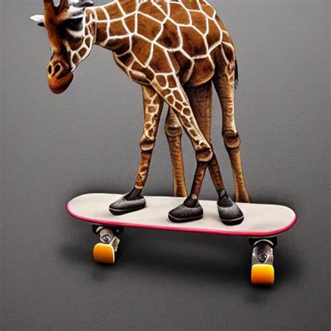 A Giraffe On A Skateboard High Detail Stable Diffusion OpenArt