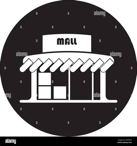 Shopping Mall Icon Vector Illustration Symbol Template Stock Vector
