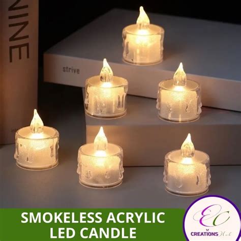 Ec Creationshub Smokeless Tea Light Candle Flameless And Smokeless