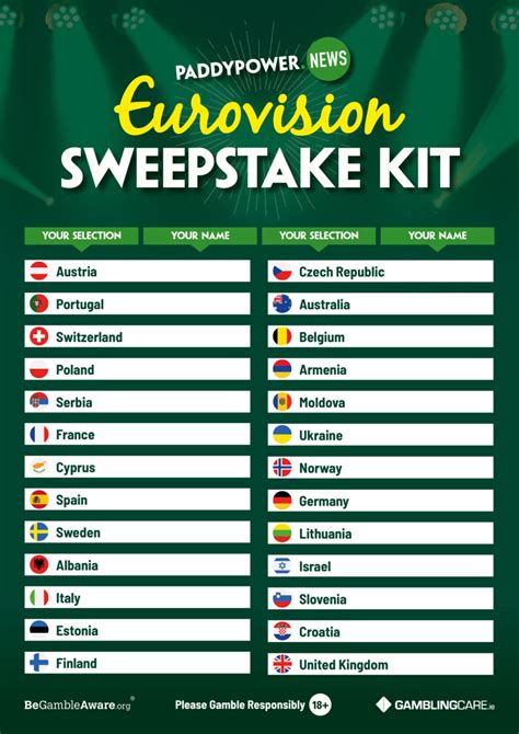 Euro 2024 Teams Sweepstake Joni Roxane