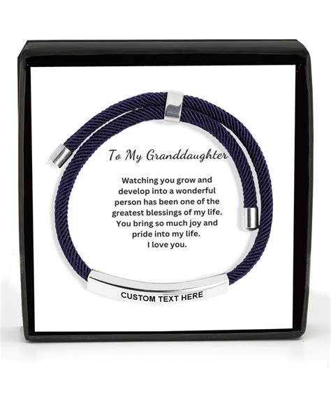 Granddaughter Bracelet, Granddaughter Gift, Engraved Bracelet, Gift for Granddaughter, Christmas ...