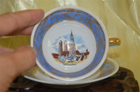 Vintage Collectible Souvenir Teaespresso Cup And Saucer Hobbies