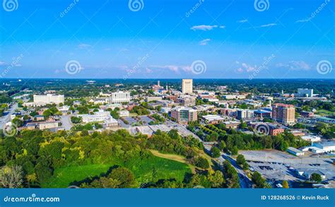 Downtown Spartanburg South Carolina Usa Skyline Stock Photo Image