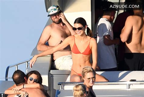 Kendall Jenner Sexy In A Barely There Bikini With Friends On A Yacht In Miami AZNude