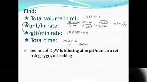 Iv Drip Flow Rate Drop Factor Gttsmin Dosage Calculations 60 Off