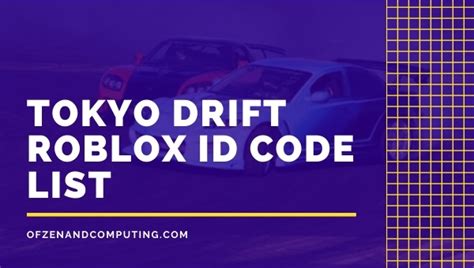 Tokyo Drift Roblox ID Code (2024) Song / Music ID Codes