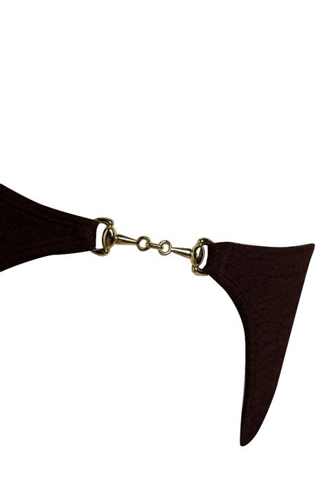 Brown Woman Afra X Defacto Crinkle Fabric Bikini Bottom Defacto