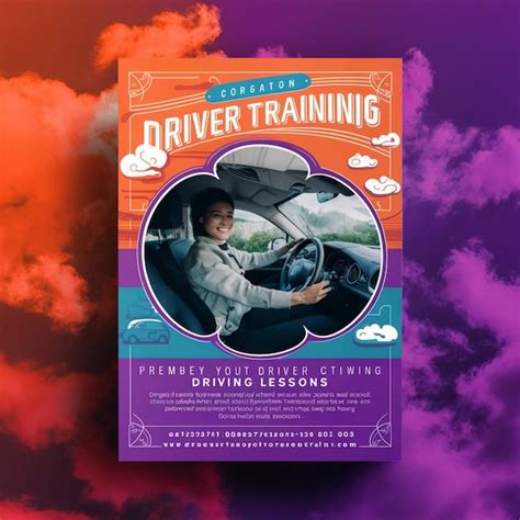 Premium Photo A Poster For The Driver Driving Training Training